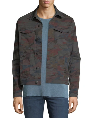 J Brand Men's Acamar Multicolor Camo Trucker Jacket