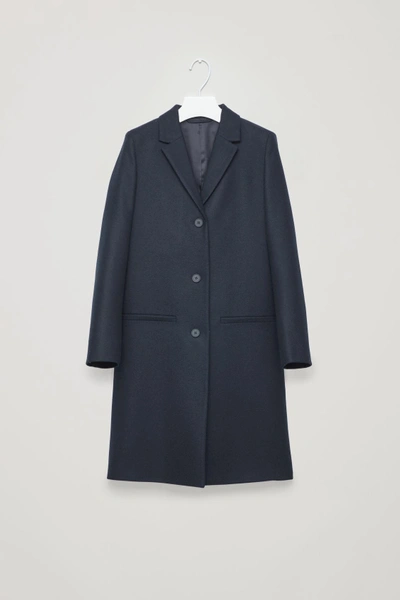 Cos Tailored Wool Coat In Blue