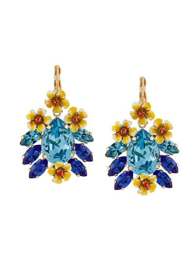 Dolce & Gabbana Crystal-embellished Earrings In Multicoloured