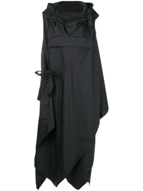 Maison Margiela Hooded Parka Dress In Black | ModeSens