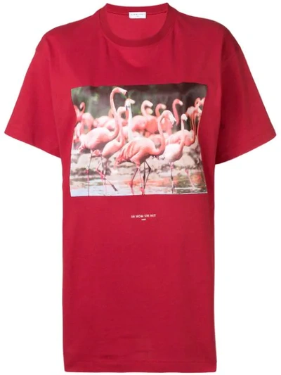 Ih Nom Uh Nit Flamingo Printed T-shirt - Red