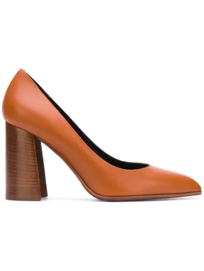 Deimille Pointed Heel Pumps In Brown