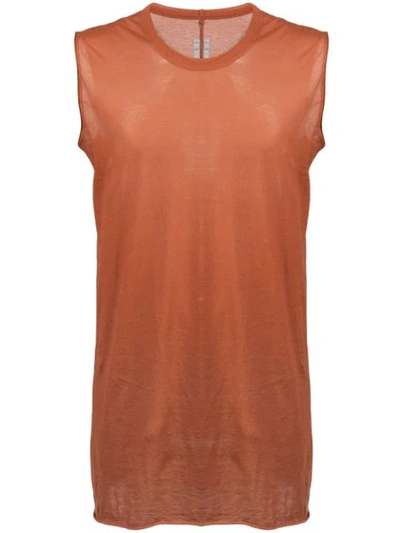 Rick Owens Round Neck Tank Top - Red