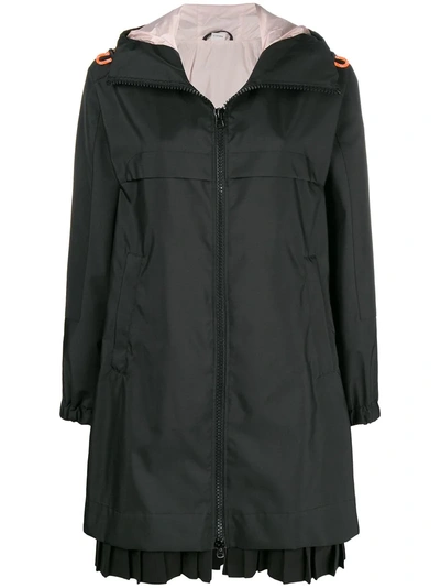 Pinko Hooded Raincoat In Black
