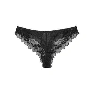 Wacoal Lace Perfection Grey Thong In Charcoal