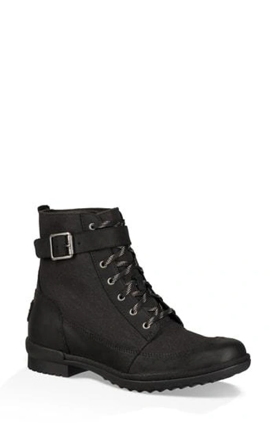 Ugg Tulane Waterproof Boot In Black Leather