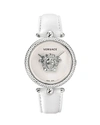 Versace 39mm Palazzo Empire Watch, White/silver
