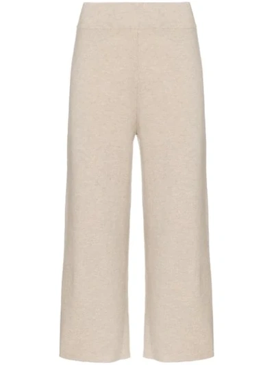 Le Kasha India Cropped Cashmere Trousers In Neutrals