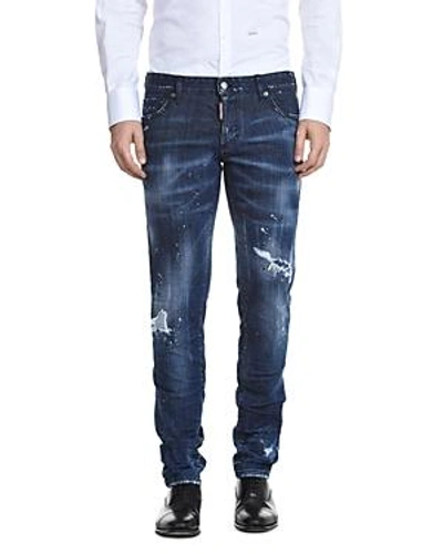 Dsquared2 Dark Slash Slim Fit Jeans In Blue | ModeSens