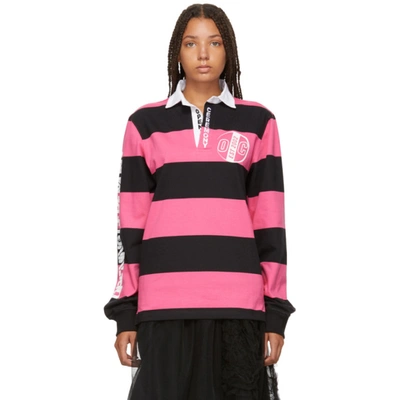 Opening Ceremony Stripe Rugby Top In 6909 Pink