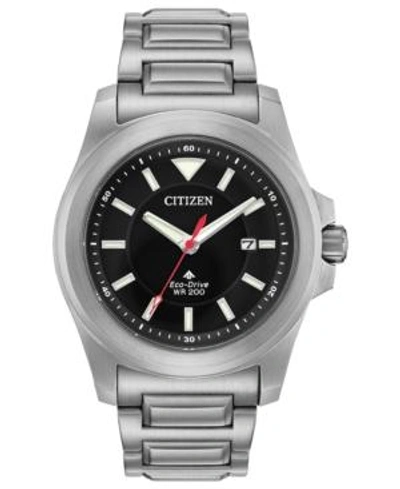 Citizen Eco-drive Men's Promaster Tough Stainless Steel Bracelet Watch 42mm In Black/silver
