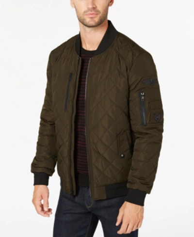 Calvin Klein Men's Quilted Patch Bomber Jacket In Moss | ModeSens