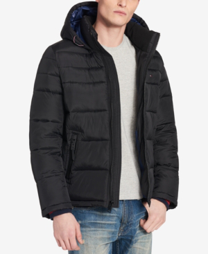 tommy hilfiger black puffer