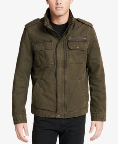 Levi's Men's Cotton Zip-front Jacket In Olive