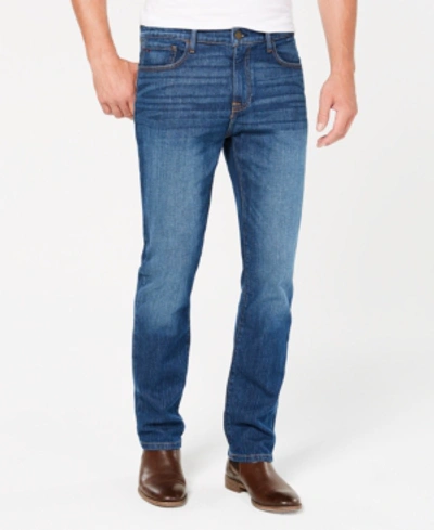 Tommy Hilfiger Logo-patch Straight-leg Jeans In Blue