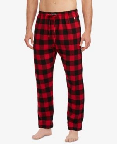 Polo Ralph Lauren Men's Plaid Cotton Flannel Pajama Pants In Preston Plaid