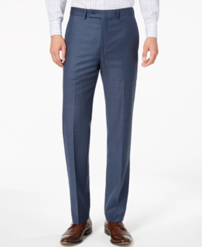 Calvin Klein Men's X-fit Slim-fit Stretch Blue Neat Suit Pants In Blue Birdseye
