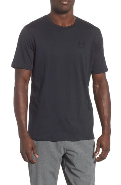Under Armour Men's Big And Tall Sportstyle Left Chest Short Sleeve T-shirt In Black/black