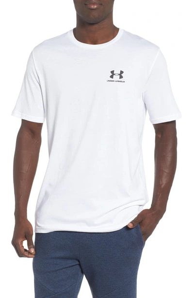 Under Armour Sportstyle Loose Fit T-shirt In White/black