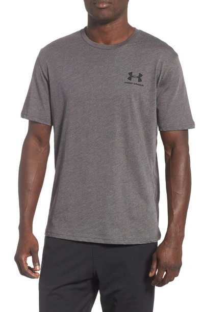 Under Armour Men's Sportstyle Left Chest Short Sleeve T-shirt In Charcoal