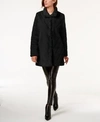 Calvin Klein Faux-fur Coat In Black