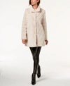 Calvin Klein Faux-fur Coat In Blush
