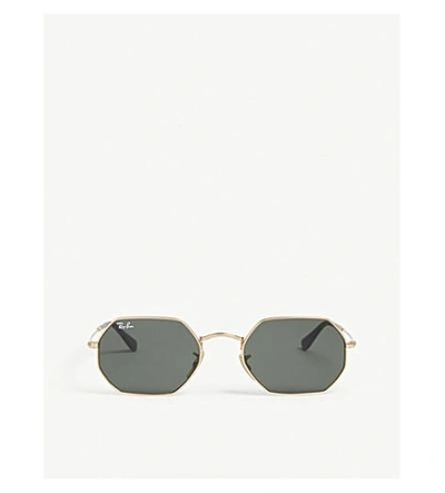 Ray Ban Irregular-frame Sunglasses In Gold