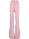 Hebe Studio Flared High-waist Trousers In Pink