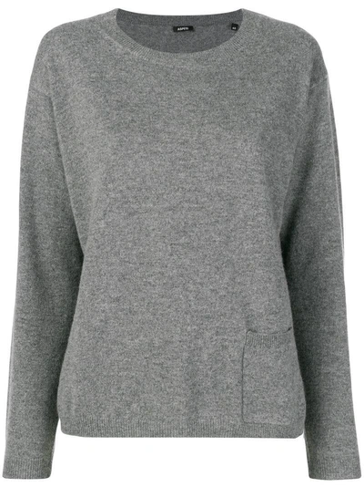 Aspesi Cashmere Fine Knit Sweater - Grey