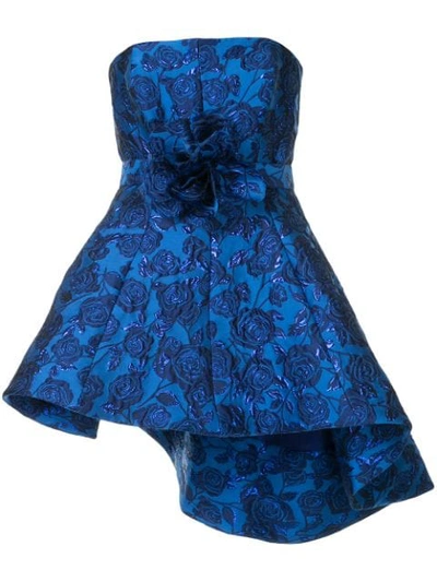 Bambah Bellflower Peplum Top In Royal Blue