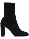 Oscar Tiye Striped Ankle Boots - Black