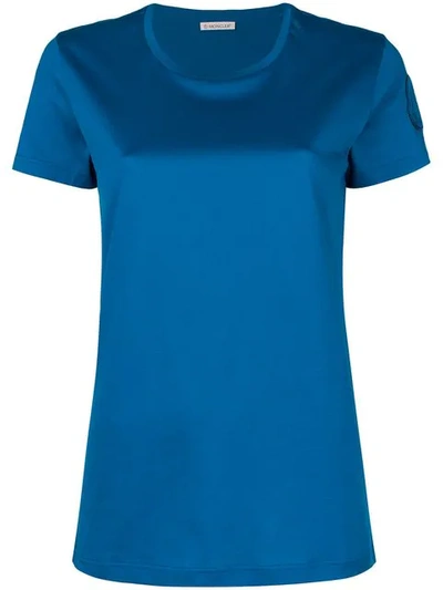 Moncler Round Neck T In Blue