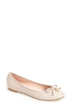 Kate Spade Willa Classic Leather Ballet Flats, Powder In Nocolor