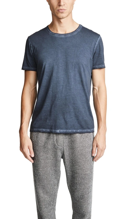 Atm Anthony Thomas Melillo Pigment Dyed Crewneck Tee In Blue