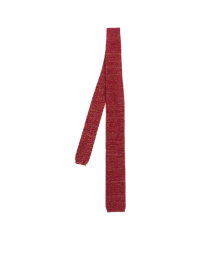 Missoni Wool And Silk Tie In Red