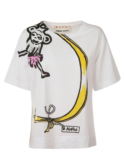 MARNI × Frank Navin Marni Frank Navin Print T-shirt In White | ModeSens