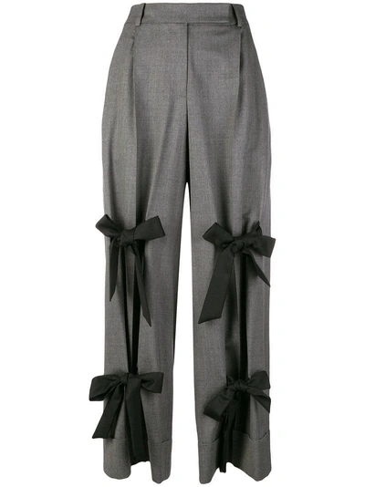 Simone Rocha Cropped Multi-bow Trousers - Grey