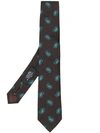 Nicky Paisley Print Tie In Brown