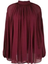 Stella Mccartney Silk-georgette Blouse In Maroon