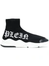 Philipp Plein Hi-top Sneakers Gothic Plein In Black