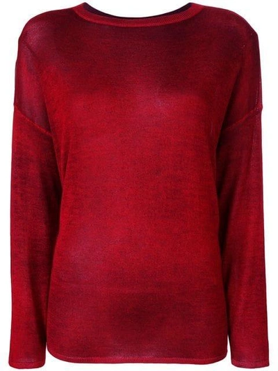 Avant Toi Round Neck Sweater - Red