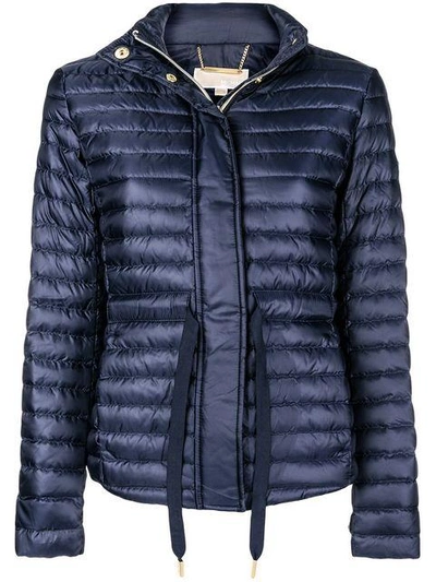 Michael Kors Michael  Concealed Fastening Padded Jacket - Blue In Blue