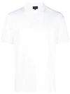 Giorgio Armani Embroidered-logo Polo-shirt In White