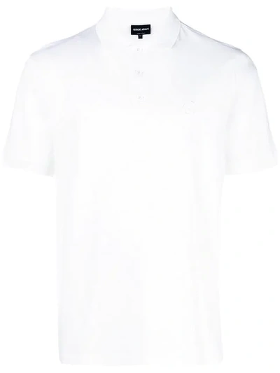 Giorgio Armani Stretch Fit Polo Shirt In White