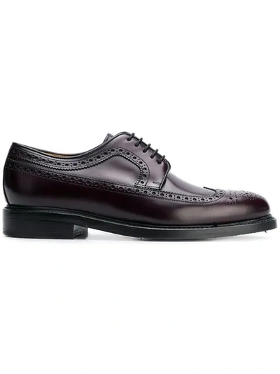 Berwick Shoes Classic Lace-up Brogues In Purple