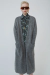 Acne Studios Raya Mohair Grey Melange In Mohair-blend Cardigan