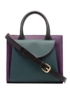 Marni Law Top Handle Leather Tote Bag - Purple