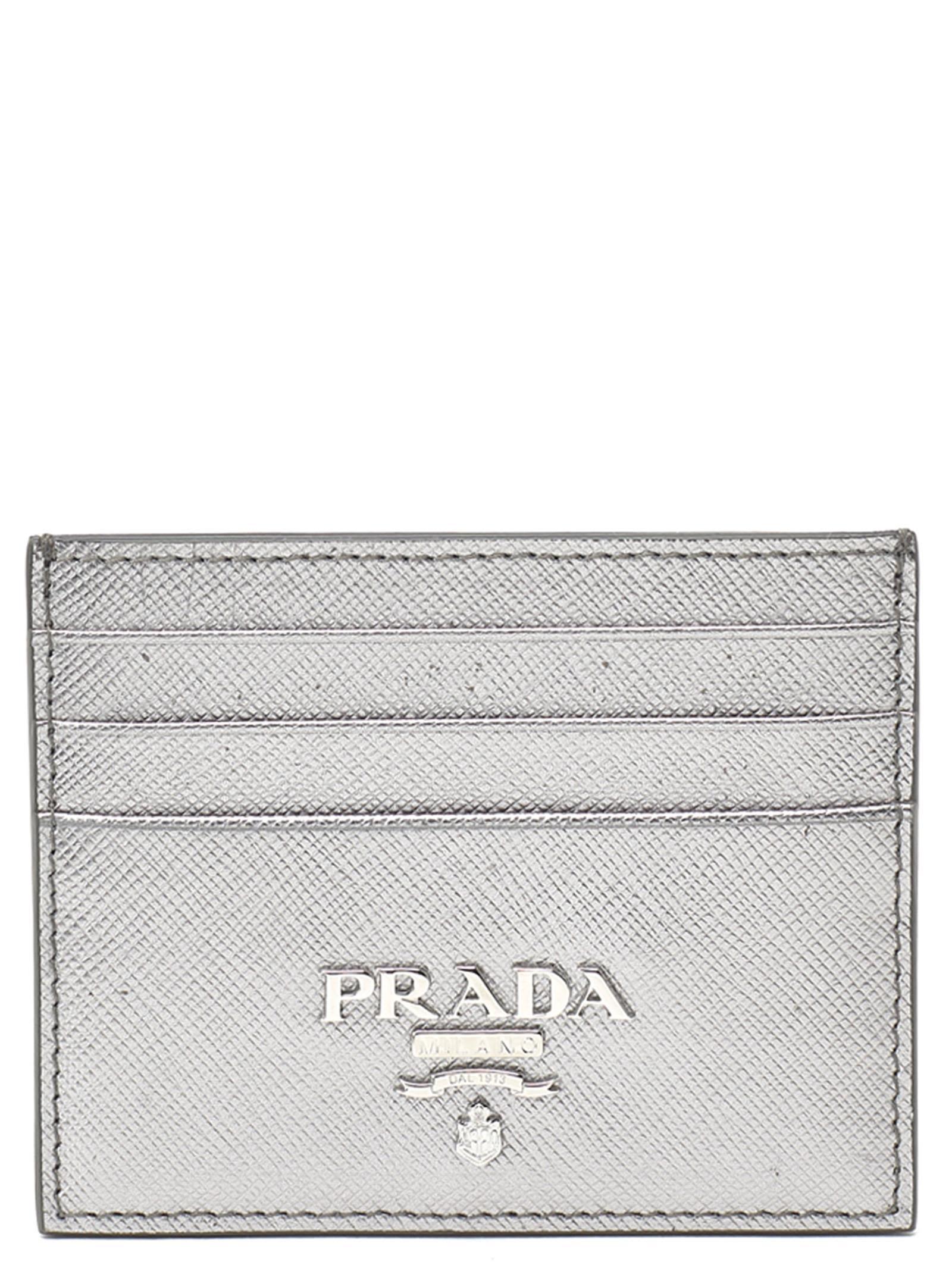 Prada Cardholder In Silver ModeSens