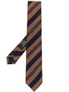 Nicky Diagonal Stripes Tie In Brown