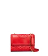 Tory Burch Fleming Small Convertible Shoulder Bag In Red